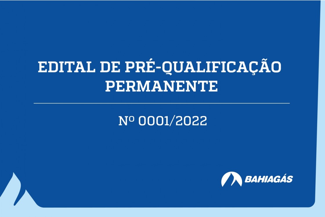 Edital de Pré-Qualificação Permanente - Nº 0001/2022