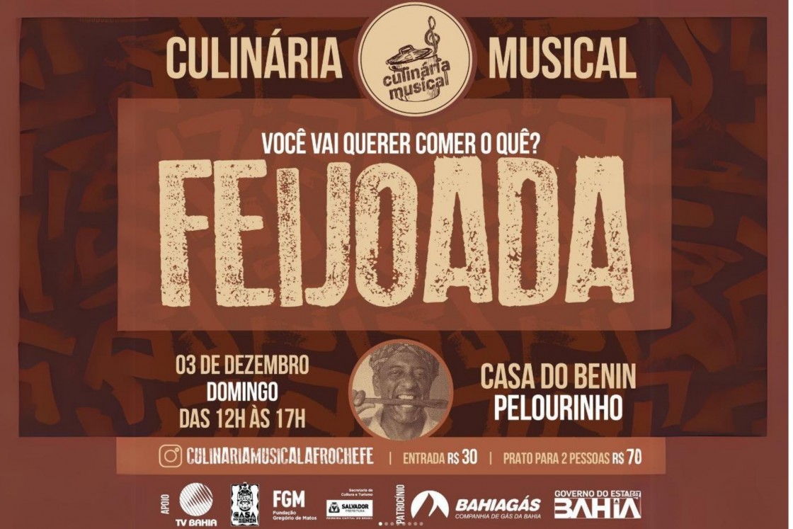 Com o patrocínio Bahiagás, Culinária Musical agita o Pelourinho