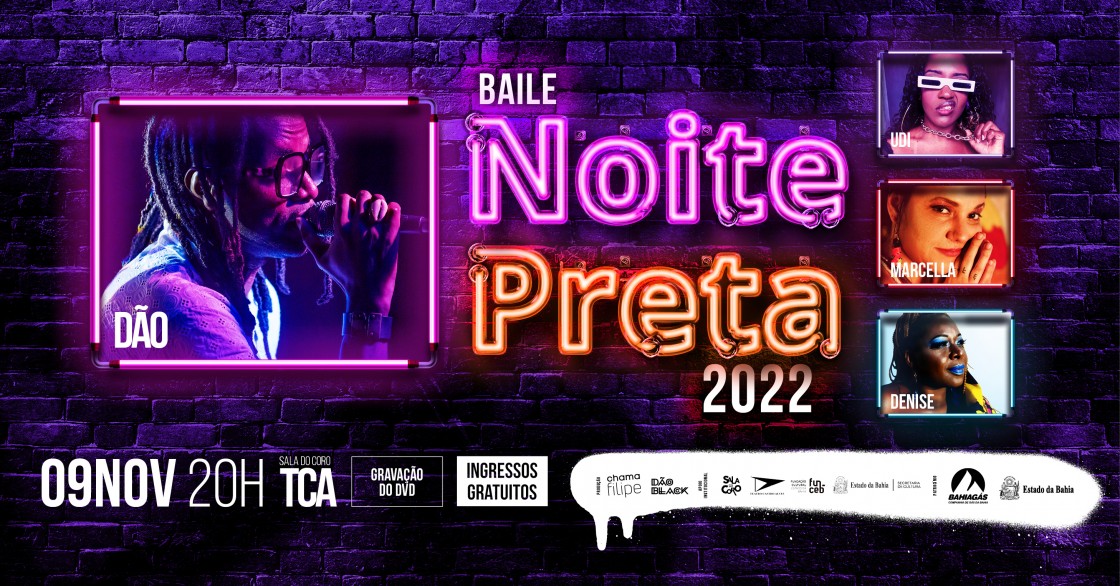 Bahiagás patrocina Baile Noite Preta na Sala do Coro do TCA